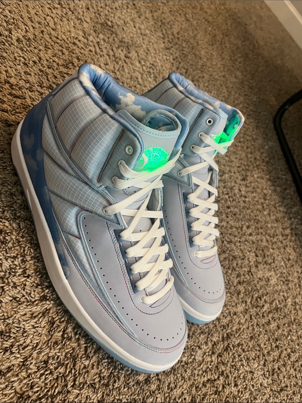 Retro Jordan 2s. Glow In Dark Tounge